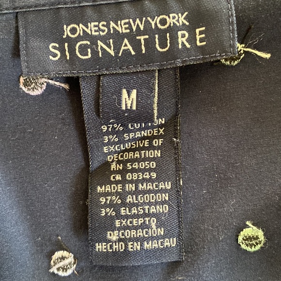 Jones New York cotton blouse with 9% spandex - Picture 5 of 5